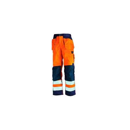 Pantalon de Travail Haute Visibilité Blaklader OrangeBleu Marine