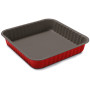 Plat Four Guardini Rossana 24x24cm Acier Antiadhésif Rouge