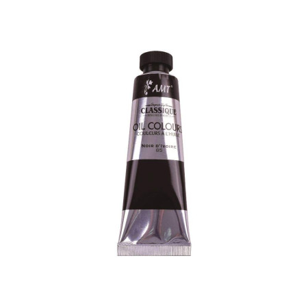 Peinture à l'huile Noir Ivoire 45ml