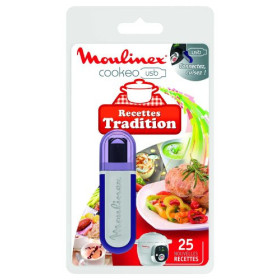 Clé USB Moulinex 25 Recettes Traditionnelles pour Cookeo
