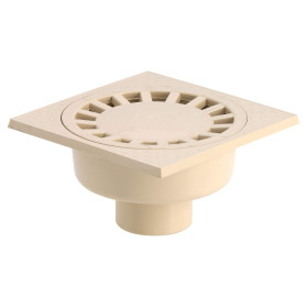 Siphon de Cour Vertical PVC Sable Emboîture Extérieure