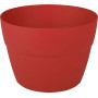 EDA - Pot Cavalier Cancùn 8 L - pour Balcons et Rambardes - Ø 29 x 20 -6 cm - Rouge Rubis