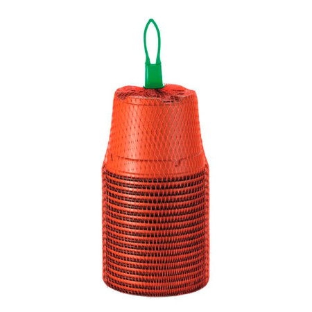 Pots de Jardin 9cm rond en Plastique Orange Lot de 18 Romberg