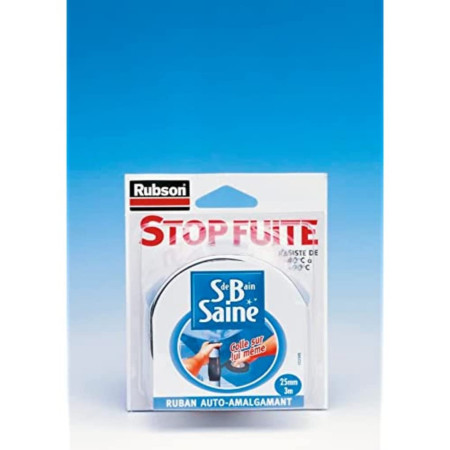 Rubson Stop Fuite Ruban Auto-Amalgamant 3m x 25mm Salle de Bain Saine