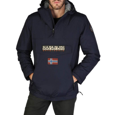 Napapijri - Rainforest Pocket - Blouson À Capuche - Homme - Bleu Blu Marine 176 - Taille XL