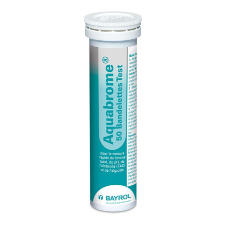 Bandelettes Test BAYROL Aquabrome Contrôle Eau Piscine