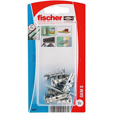 Chevilles Fischer GKM S Métal pour Plaques Plâtre 6 pcs