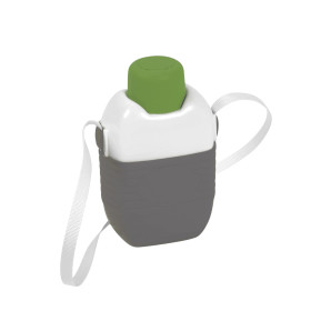 Gourde Isotherme 1L avec Bandoulière Gris, Vert, Blanc EDA