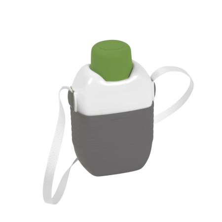 Gourde Isotherme 1L avec Bandoulière Gris, Vert, Blanc EDA