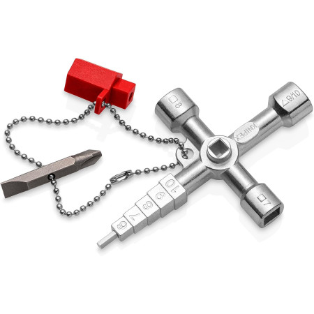 Clé à molette multifonction Knipex - 7 tailles A VERFIIER EHL 111D244 JUDAS EN LAITON 180Aº 35-60 MM