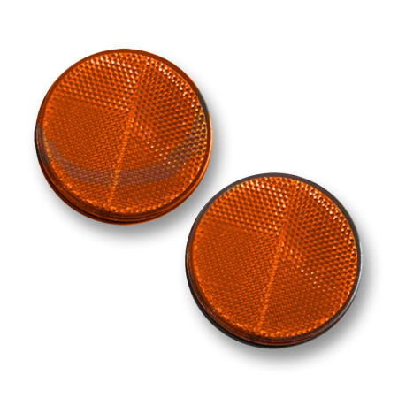 2 Catadioptres Oranges Homologués E-MARK CE Remorque, Caravane