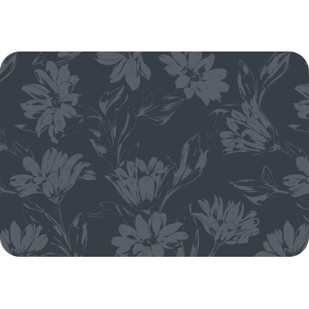 Set de Table PVC 29x44 cm Gris Foncé Floral Moderne