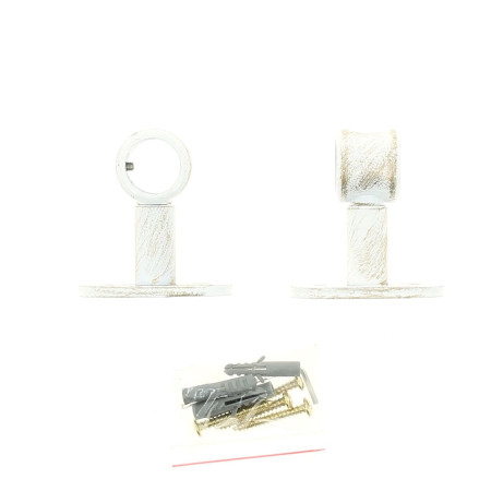 Rideaux Fixation Murale Blanc & Or