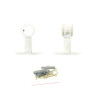 Rideaux Fixation Murale Blanc & Or