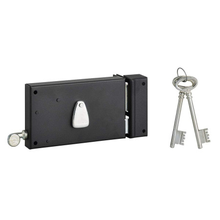 Serrure Applique Horizontale Thirard 4G 140x80 Acier Noir