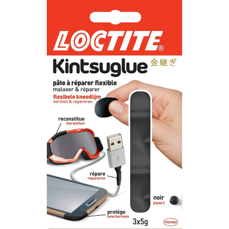 Pâte à Réparer Flexible Loctite Kintsuglue Noire