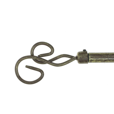Tringle à Rideaux Extensible en Acier 120-210 cm