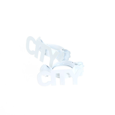 Pince à Rideaux CITY Blanc Lot de 2