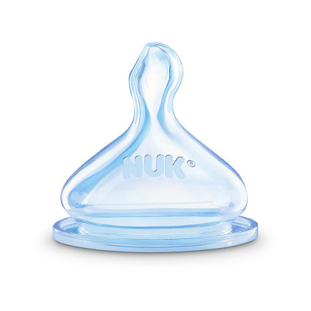 2 Embouts de Biberons NUK Physiologiques Silicone Taille M 6-18 mois