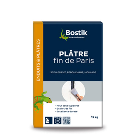 Enduit Plâtre Fin de Paris Bostik 15 kg 30604062