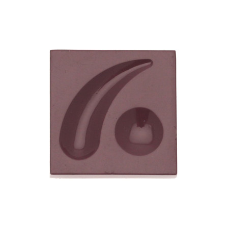 Tuile Céramique Vintage - Nombre 6 - Marron Foncé