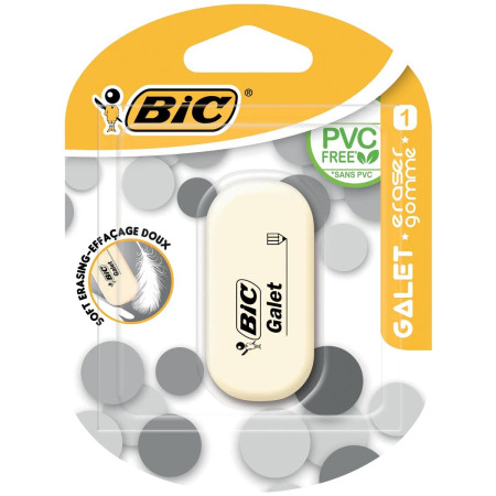 Gommes BIC Galet Souple A - Blanc - Effacement propre et précis