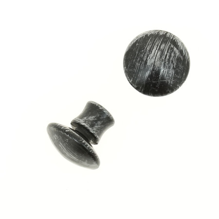 Embouts Rideaux Fer Forgé Noir & Argent Lot de 2