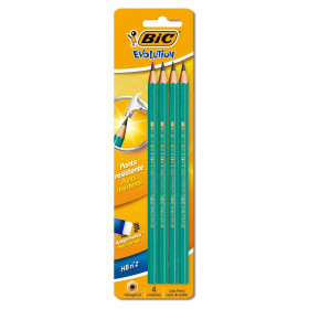 BIC Evolution - Lot de 4 Crayons Papier Noir