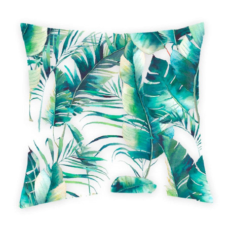 Housse de Coussin 40x40 cm Feuilles de Palmier Tropical