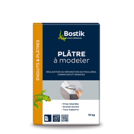 Plâtre à modeler Bostik pour moulures, rosaces & corniches