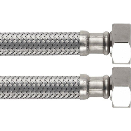 BOUTTÉ FF15 Flexible Sanitaire Femelle 15x21 DN8 300mm Argent