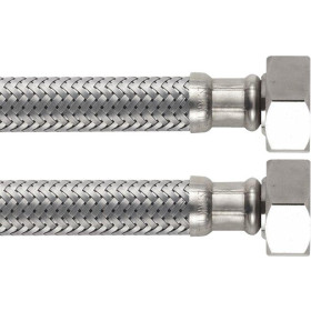 Flexible Sanitaire Femelle Boutté F515 15x21 500mm DN8 Argent