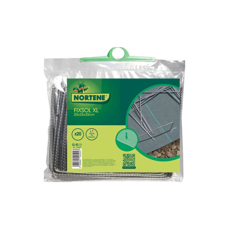 Crochets de Fixation Nortene Coverfix 25 cm Lot de 20