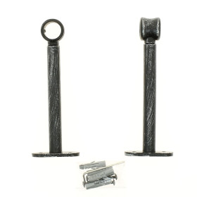 Supports Extensibles pour Tringles à Rideaux Noir & Argent
