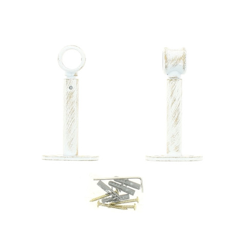 Rideaux Extensibles Blanc & Or Lot de 2