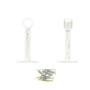 Rideaux Extensibles Blanc & Or Lot de 2