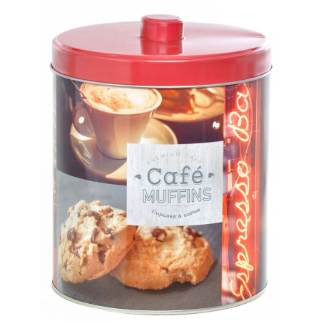 Boîte à Café Vintage en Métal Déco Rétro 17 cm
