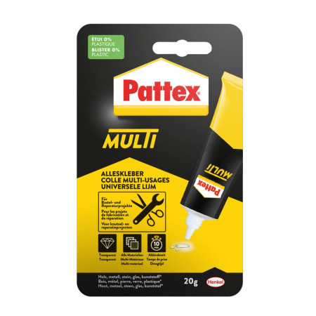 Pattex Multi-Usages: Colle Tous Matériaux Sans Solvant 20g