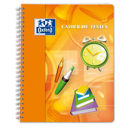 Cahier de Textes Oxford - Orange - Organisation Scolaire