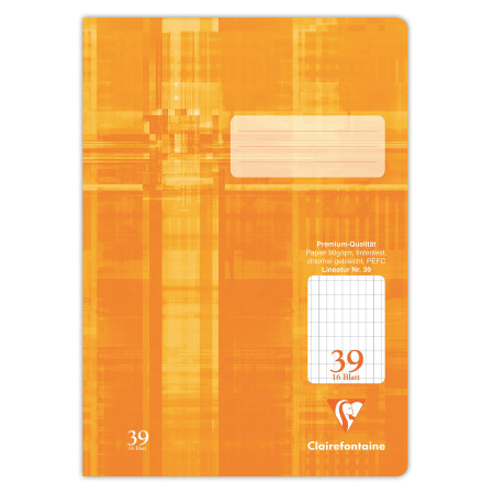 Cahier Clairefontaine 39 lignes - Papier de qualité, reliure solide