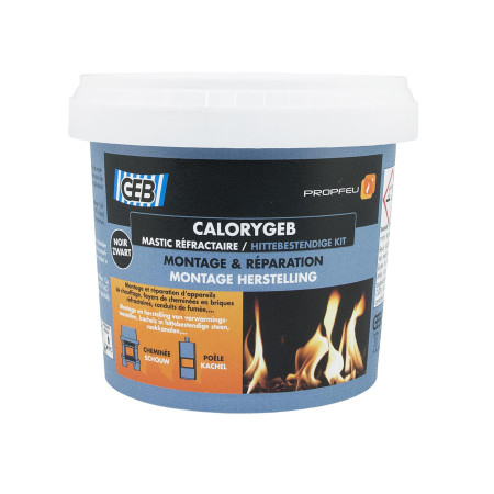 Mastic Réfractaire CALORYGEB Pot de 300g Noir
