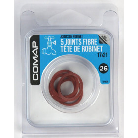 Joint Fibre Tête de Robinet COMAP 18x21 Sachet de 5