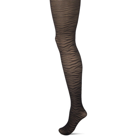 Collant Noir Zèbre Madame So Fashion DIM 30D