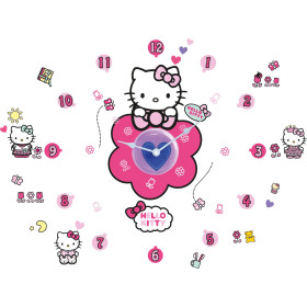 Horloge Murale Hello Kitty Rose Stickers 865100