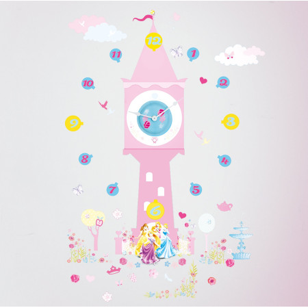 Horloge Stickers Disney Princesses Rose - Worlds Apart