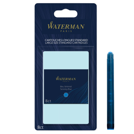 Cartouches d'encre Waterman Noir Intense - 8 pièces