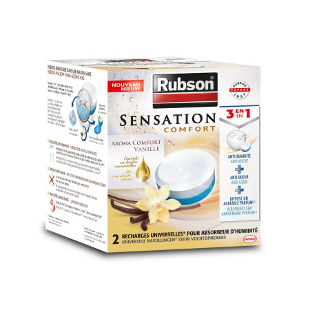 Recharges Rubson Sensation Comfort Absorbeur Humidité 2x300g