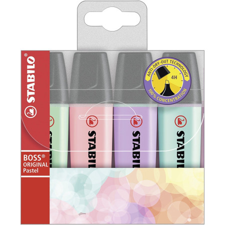 Stabilo Boss Original Pastel - Surligneurs Assortis (x4)