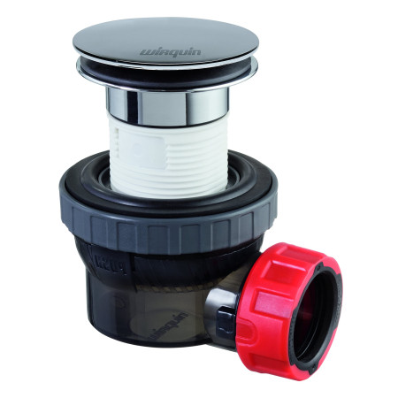 Siphon et Bonde à Clapet Quick-Clac Wirquin Nano 6.7 Noir