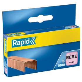 Agrafes Rapid Bébé 4 mm 3000 Agrafes Jusqu'à 15 Feuilles
